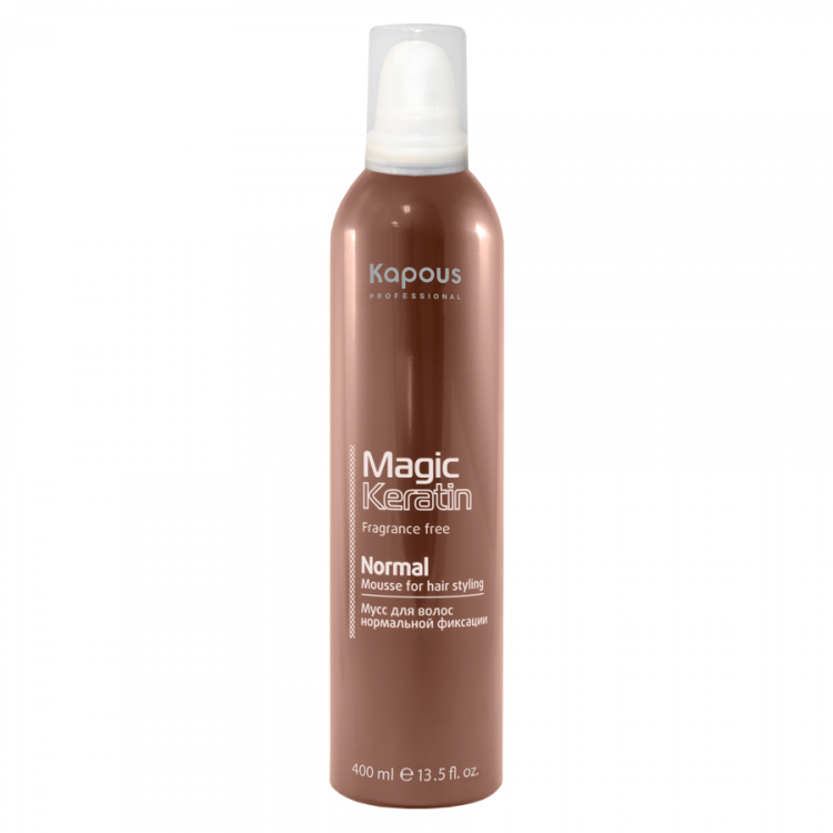 Мусс для укладки волос нормальной фиксации с кератином Kapous Magic Keratin 400 мл 