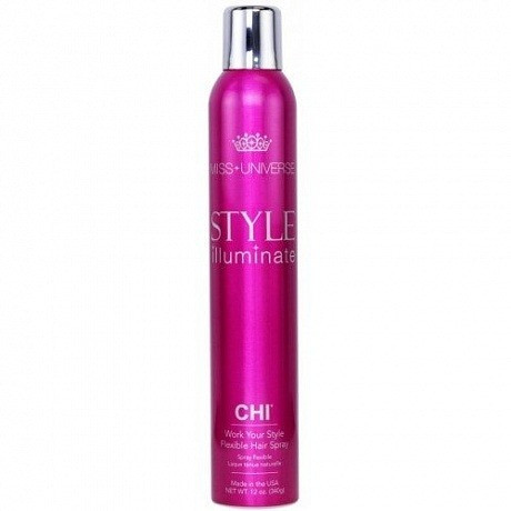 Лак средней фиксации CHI Miss Universe Style Illuminate Work Your Style Flexible Hair Spray 340 г 