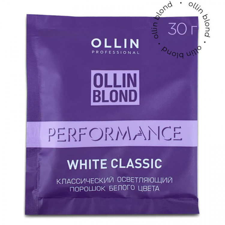 Классический осветляющий порошок белого цвета Ollin Blond Performance 30 г 