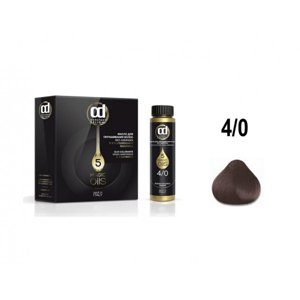 4/0 Каштановый Масло MAGIC 5 OILS для окрашивания волос 50 мл 