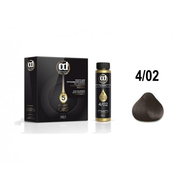 4/02 Каштановый Натуральный Пепельный Масло MAGIC 5 OILS для окрашивания волос 50 мл 