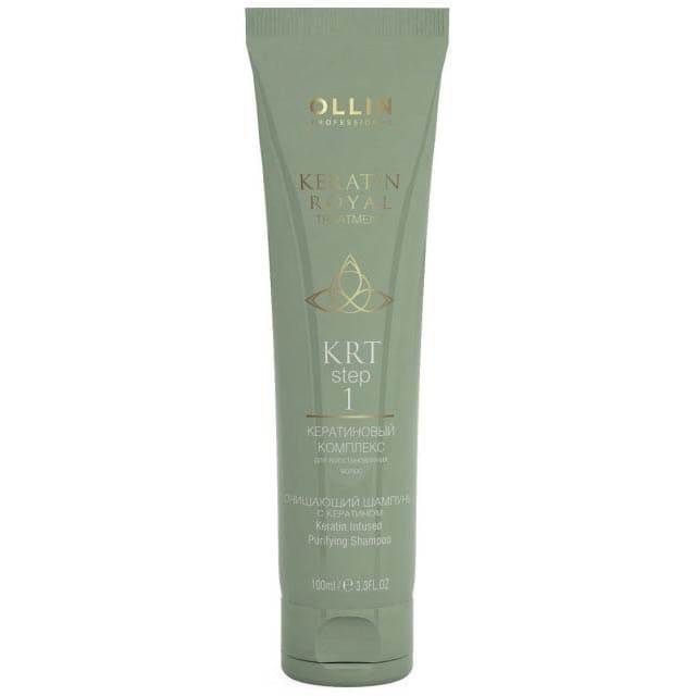 Очищающий Шампунь с Кератином - Ollin Keratin Infused Purfying Shampoo 100 мл 