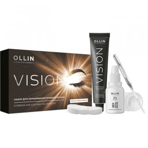 Набор для окрашивания бровей и ресниц (Светло-коричневый) VISION - OLLIN PROFESSIONAL