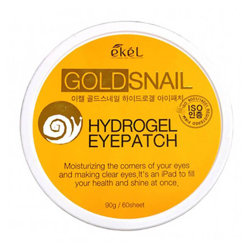 Патчи для глаз с экстрактом улиточного муцина и Золотом Ekel Eye Patch Gold Snail 90 г /60 шт