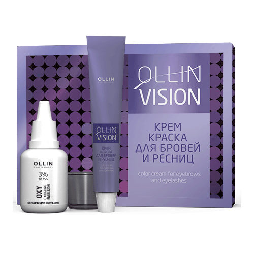 Крем-краска для бровей и ресниц (Черный) Ollin Vision 20*20 мл 