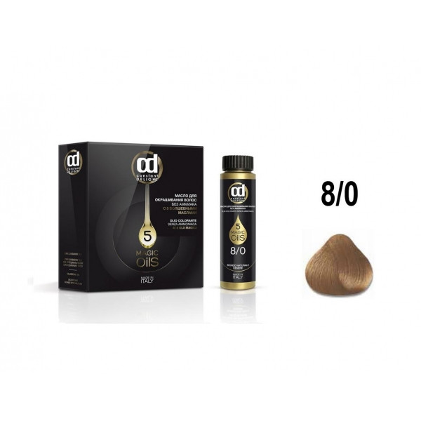 8/0 Светло-Русый Масло MAGIC 5 OILS для окрашивания волос 50 мл 