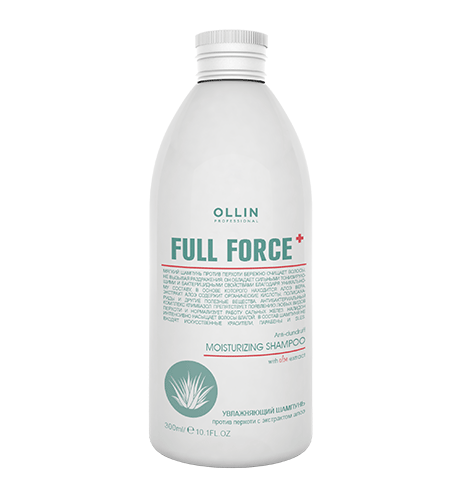 Шампунь против перхоти увлажняющий с экстрактом Алоэ Ollin Full Force 300 мл 