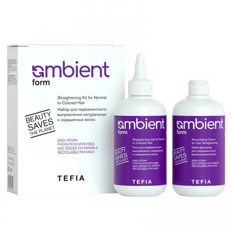 Набор для перманентного выпрямления натуральных и окрашенных волос Ambient Form — Tefia 