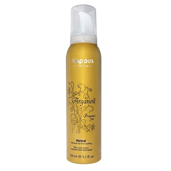 Мусс для укладки волос нормальной фиксации с маслом арганы Kapous "Arganoil" 150 мл 
