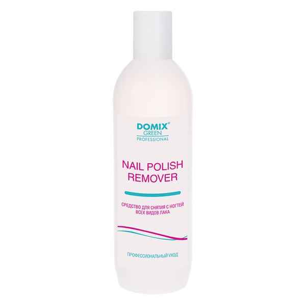 Domix Средство для снятия всех видов лака с ацетоном, NAIL POLISH REMOVER WITH ACETONE 500 мл 