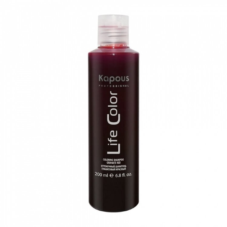Оттеночный шампунь для волос Гранатовый красный Life Color Kapous Professional 200 ml 