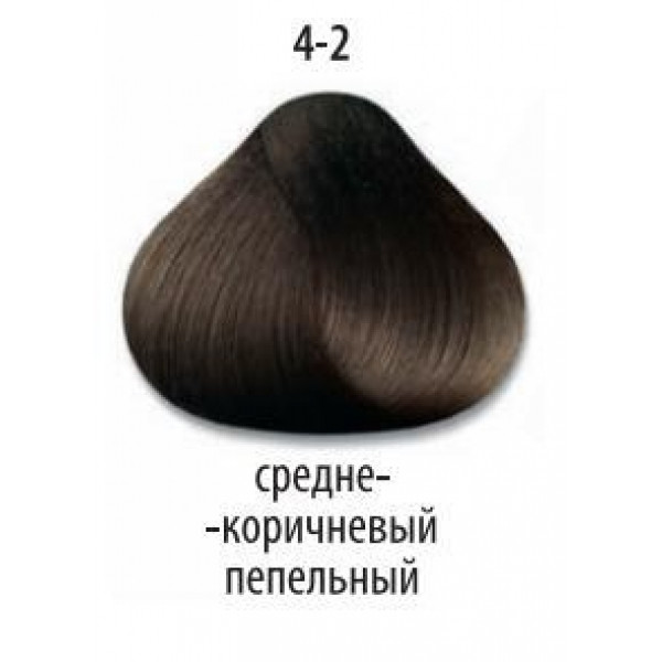 4/2 Средний Коричневый Пепельный стойкая крем-краска для волос Delight TRIONFO 60 мл 