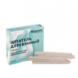 Шпатель Деревянный Узкий Kapous Depilation 114*10*2 мм 100 шт./уп.