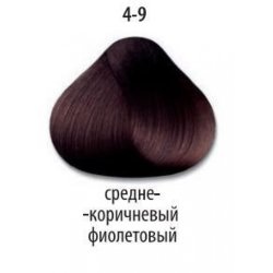 4/9 Средний Коричневый Фиолетовый стойкая крем-краска для волос Delight TRIONFO 60 мл