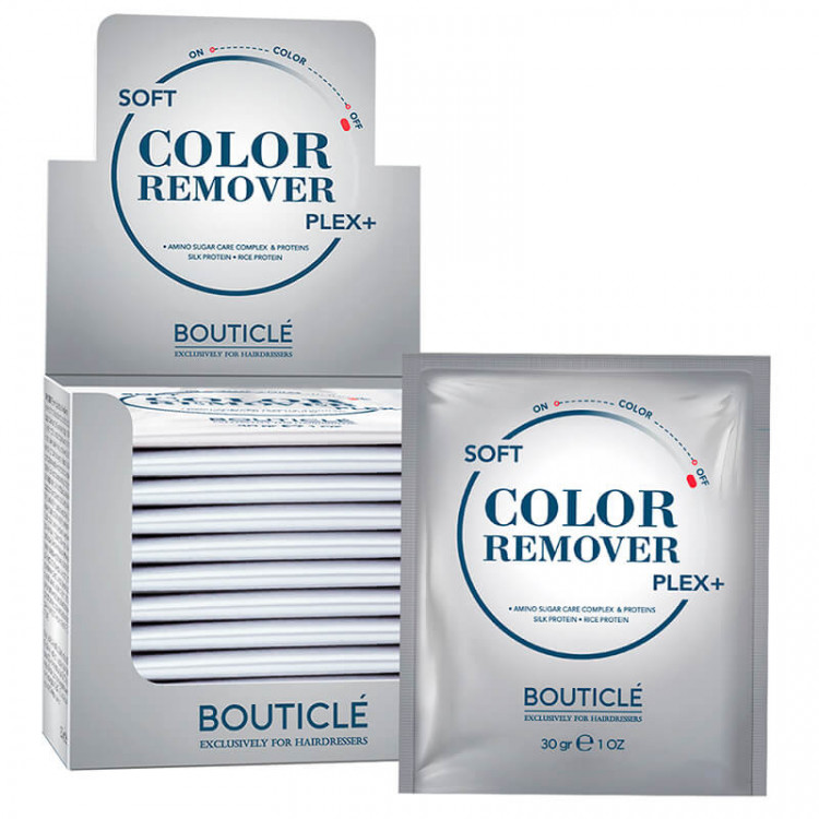 Деликатная кондиционирующая щелочная смывка для волос с системой Soft Color Remover Plex+" — Bouticle 12*30 гр 