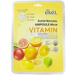 Тканевая маска для лица с витамином Ekel Super Natural Ampoule Mask Vitamin С 25 г 